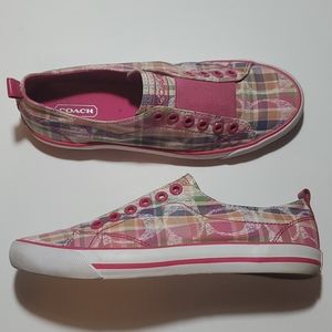 COACH "SUMMER" SLIP ONS,  WOMANS SIZE 6.5 GUC